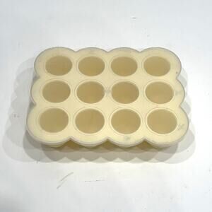 Baby Bullet XL Silicone Food Freezer Tray w/ Lid yellow PREOWNED